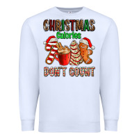 White christmas calories dont count with  christmas tree cake and cookies ad Premium Sweatshirt - AdoDesignShop