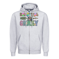 Heather Grey beautiful crazy Zipper Hoodie - CowhideDigitalArt