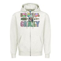 Oatmeal Heather beautiful crazy Zipper Hoodie - CowhideDigitalArt