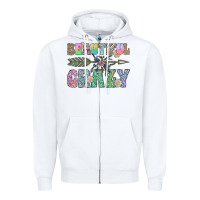 White beautiful crazy Zipper Hoodie - CowhideDigitalArt