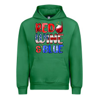 Emerald red wine and blue Urban Hoodie - MaliasSmallBusiness