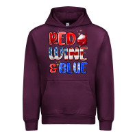 Mauve Wine red wine and blue Urban Hoodie - MaliasSmallBusiness