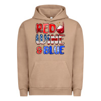 Pigment Burro red wine and blue Urban Hoodie - MaliasSmallBusiness