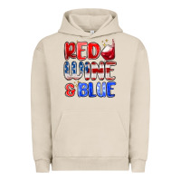 Pigment French Oak red wine and blue Urban Hoodie - MaliasSmallBusiness