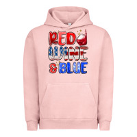 Pigment Salmon red wine and blue Urban Hoodie - MaliasSmallBusiness