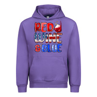 Tulip red wine and blue Urban Hoodie - MaliasSmallBusiness