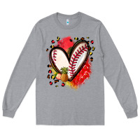Heather Grey fruits and baseball heart Long Sleeve Tee - Zillion Design Studio