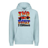 Blue Mist two fast two curious boys birthday racing car Premium Hoodie - MaliasSmallBusiness