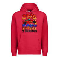 Cardinal two fast two curious boys birthday racing car Premium Hoodie - MaliasSmallBusiness