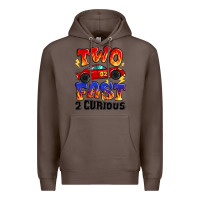 Coffee two fast two curious boys birthday racing car Premium Hoodie - MaliasSmallBusiness