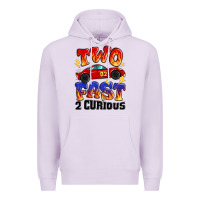 Lilac two fast two curious boys birthday racing car Premium Hoodie - MaliasSmallBusiness