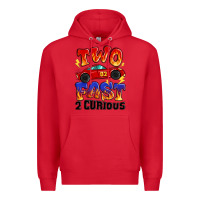 Red two fast two curious boys birthday racing car Premium Hoodie - MaliasSmallBusiness