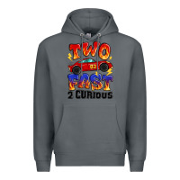 Rock two fast two curious boys birthday racing car Premium Hoodie - MaliasSmallBusiness