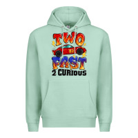 Two Fast Two Curious Boys Birthday Racing Car Premium Hoodie | Teevron