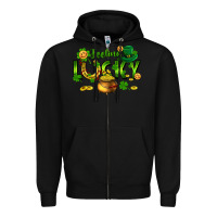 Black feeling lucky Zipper Hoodie - FaDigitalArtStudio