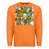Carrot sunflowers and goat western seamless pattern Premium Sweatshirt - BundleAndBundleShop