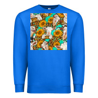 True Royal sunflowers and goat western seamless pattern Premium Sweatshirt - BundleAndBundleShop