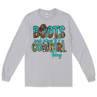 Moon Dust boots and bling its a cowgirl thing Long Sleeve Tee - texasbilliewilder