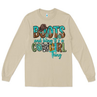 Mushroom boots and bling its a cowgirl thing Long Sleeve Tee - texasbilliewilder