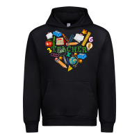 Black teacher heart Urban Hoodie - NancyCooperArtShop