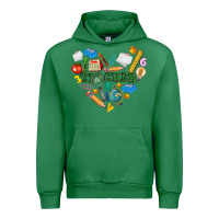 Emerald teacher heart Urban Hoodie - NancyCooperArtShop
