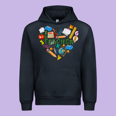 Teacher Heart Urban Hoodie Designed By Nancycooperartshop