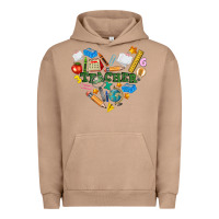 Pigment Burro teacher heart Urban Hoodie - NancyCooperArtShop