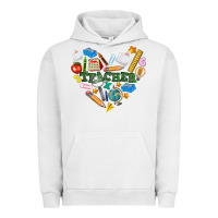 Pigment Lunar Rock teacher heart Urban Hoodie - NancyCooperArtShop