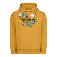 Pigment Peanut Butter teacher heart Urban Hoodie - NancyCooperArtShop