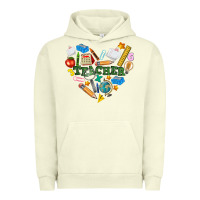 Pigment Pistachio teacher heart Urban Hoodie - NancyCooperArtShop