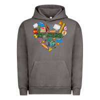Pigment Tornado teacher heart Urban Hoodie - NancyCooperArtShop