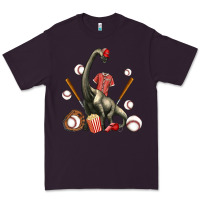 Plum brachiosaurus with baseball Premium Tee - Artiststas