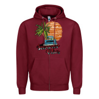 Burgundy summer vibes Zipper Hoodie - SublimationCraftShop