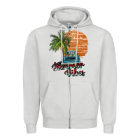 Dove Grey summer vibes Zipper Hoodie - SublimationCraftShop