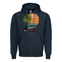 Navy summer vibes Zipper Hoodie - SublimationCraftShop