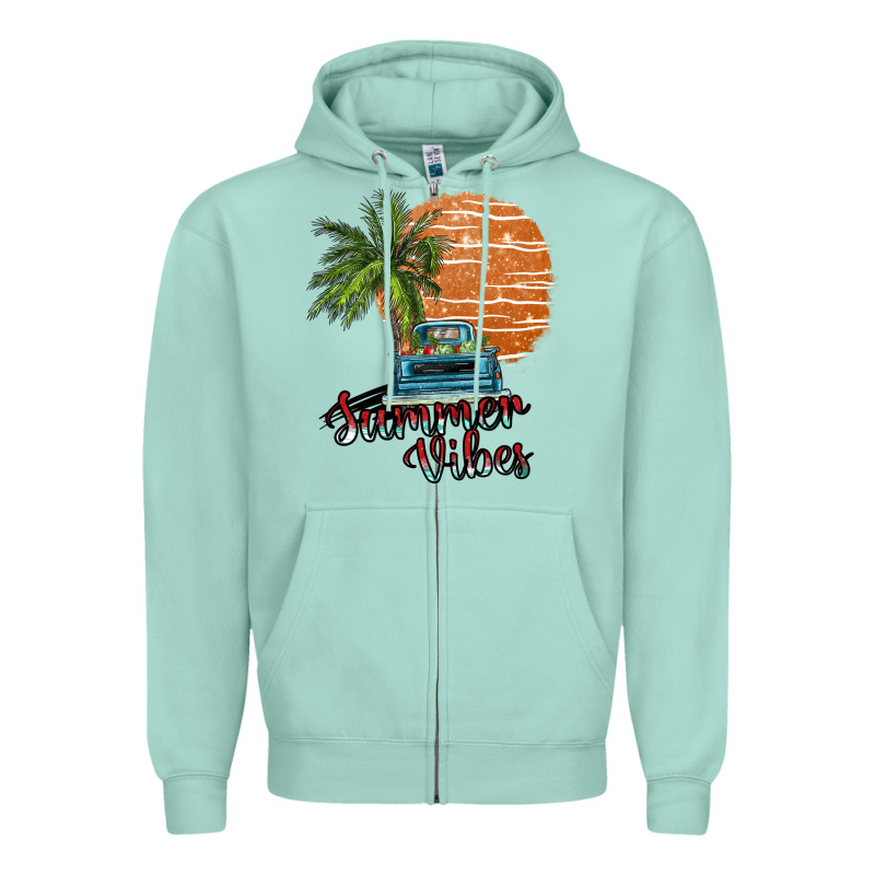 Summer Vibes Zipper Hoodie by SublimationCraftShop | Teevron