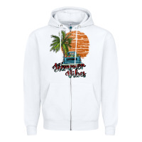 White summer vibes Zipper Hoodie - SublimationCraftShop