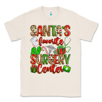 Natural Santa's Favorite Surgery Center png sublimation de Classic Tee - texasbilliewilder