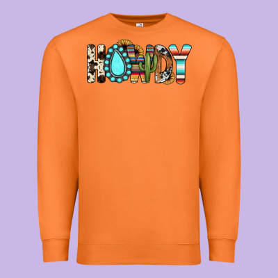 Howdy Premium Sweatshirt Designed By Jahusdesignshop