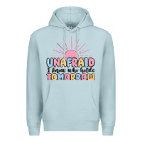 Blue Mist unafraid i know who holds tomorrow Premium Hoodie - MaliasSmallBusiness