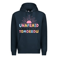 Navy unafraid i know who holds tomorrow Premium Hoodie - MaliasSmallBusiness