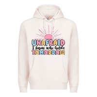 Pale Pink unafraid i know who holds tomorrow Premium Hoodie - MaliasSmallBusiness