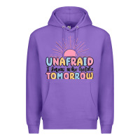 Purple unafraid i know who holds tomorrow Premium Hoodie - MaliasSmallBusiness