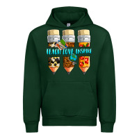 Forest Green teach love inspire Urban Hoodie - NancyCooperArtShop