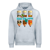 Heather Grey teach love inspire Urban Hoodie - NancyCooperArtShop