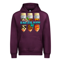Mauve Wine teach love inspire Urban Hoodie - NancyCooperArtShop