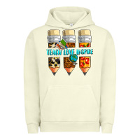 Pigment Pistachio teach love inspire Urban Hoodie - NancyCooperArtShop