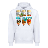 White teach love inspire Urban Hoodie - NancyCooperArtShop