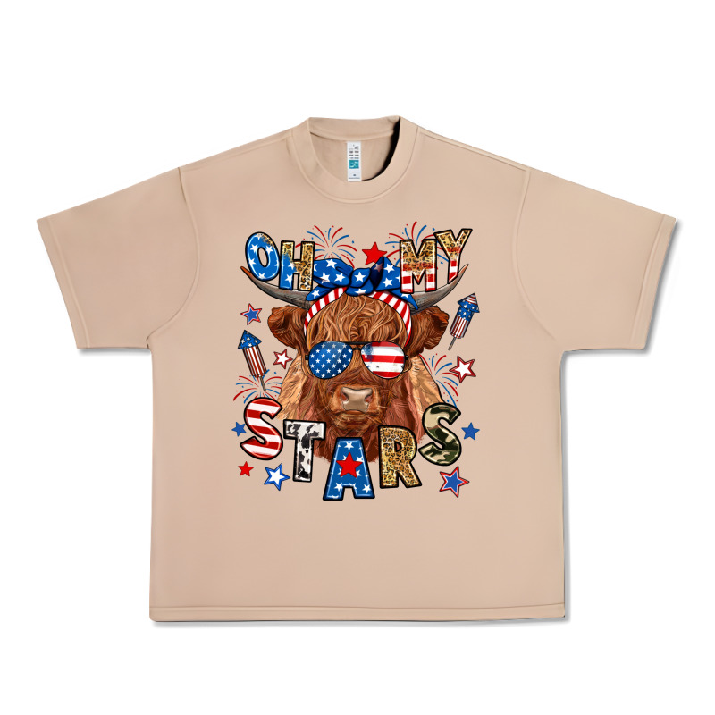 Oh My Stars Highland Cow Urban Heavy Tee by RanaPortraitStore | Teevron