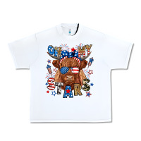 White oh my stars highland cow Urban Heavy Tee - RanaPortraitStore